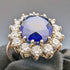 vintage jewelry blue stone sterling silver ring